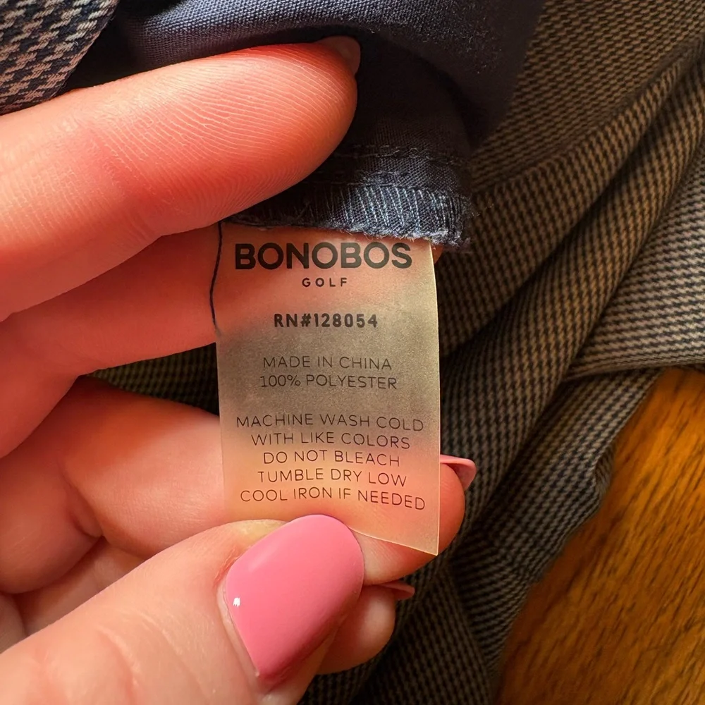 Bonobos Golf Shorts Mens 33 Blue Gray Herringbone Performance 10” Inseam‎